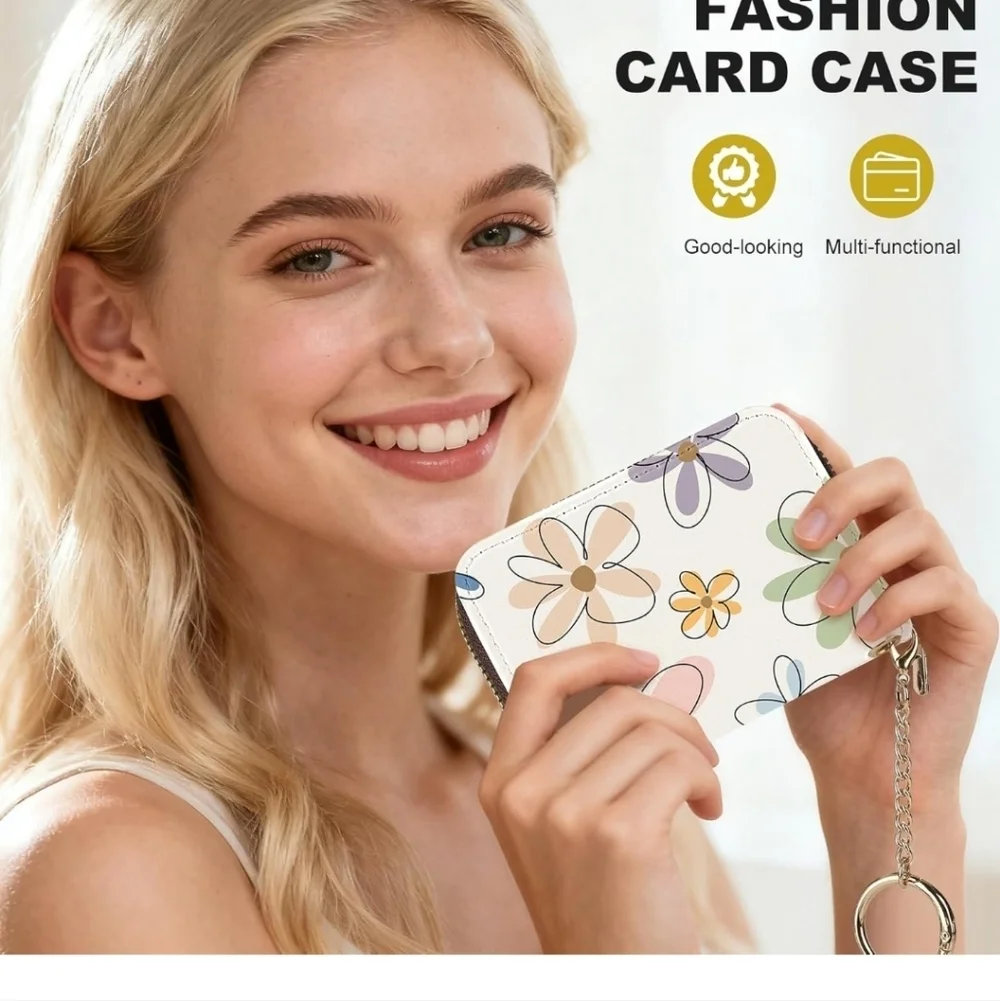 Floral Patterned Card Holder Wallet